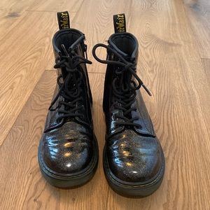 Doc Martens - black glitter size US M, kids 4